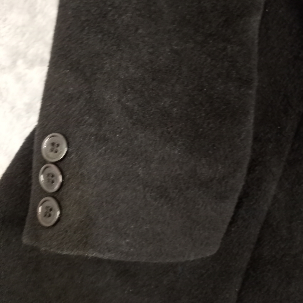 Ralph Lauren Women's Vintage Elegant Black Double-Breasted Long Coat Size 12 - Picture 6 of 15